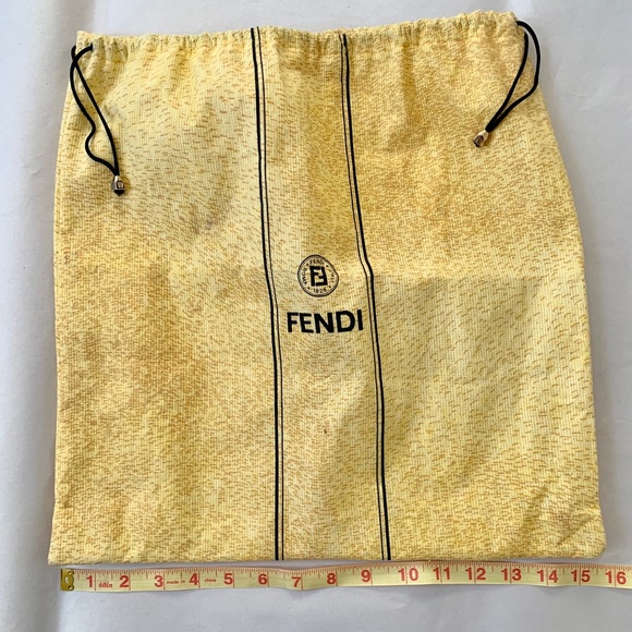SOLD FENDI DUST BAG w/GOLD TONE ACCENTS DRAWSTRING - Picture 5 of 6